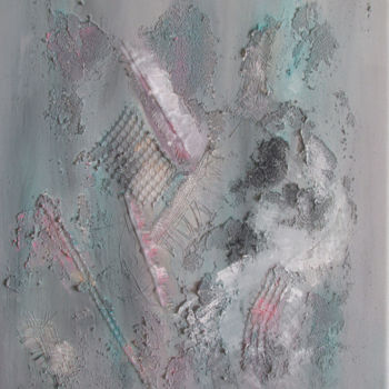 Painting titled "Evaporation  102" by Stéphanie Menard, Original Artwork, Acrylic Mounted on Wood Stretcher frame