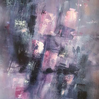 Painting titled "Évaporation 126" by Stéphanie Menard, Original Artwork, Acrylic