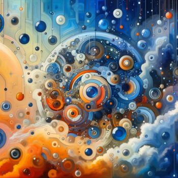 Digital Arts titled "Cosmos" by Stéphanie Roussel, Original Artwork, Digital Painting