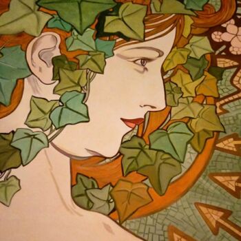 Pittura intitolato "Edera" da Stephanie Tansini, Opera d'arte originale, Acrilico