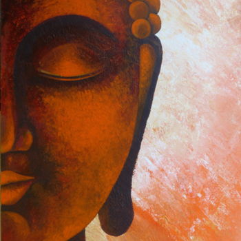 Peinture intitulée "bouddha.jpg" par Stéphanie Delvoye, Œuvre d'art originale, Acrylique