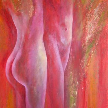 Peinture intitulée "Nus Rouge" par Stephanie Favier, Œuvre d'art originale