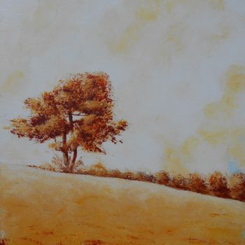 Painting titled "l'arbre" by Stephanie Ledroit, Original Artwork, Acrylic