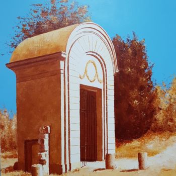 Painting titled "La porte" by Stephanie Ledroit, Original Artwork, Acrylic