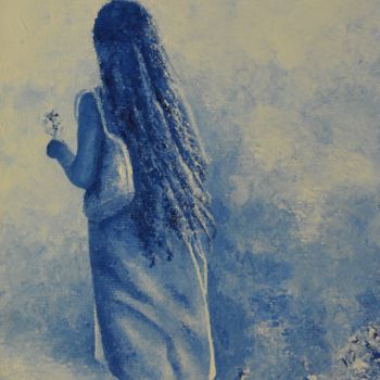 Malerei mit dem Titel "dans la brume" von Stephanie Ledroit, Original-Kunstwerk, Acryl