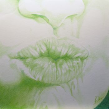 Desenho intitulada "Fresh Kiss" por Stéphanie Roux, Obras de arte originais, Canetac de aerossol