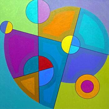 Painting titled "MINIMALIST GEOMETRI…" by Stephen Conroy, Original Artwork, Acrylic Mounted on Wood Stretcher frame