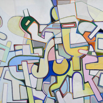 Peinture intitulée "Running out of time" par Stephen Grossman, Œuvre d'art originale, Huile