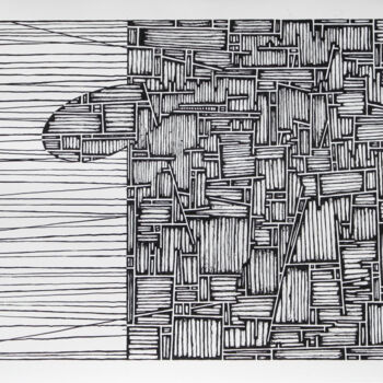 Drawing titled "At the edge of Byza…" by Stephen Grossman, Original Artwork, Ink