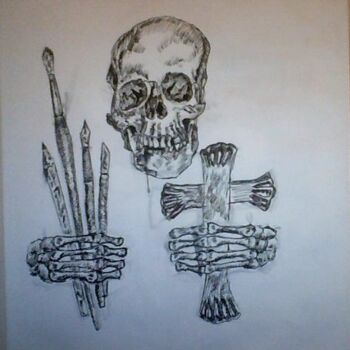 Drawing titled "Art-To Death Do Us…" by Stephen J. Vattimo, Original Artwork