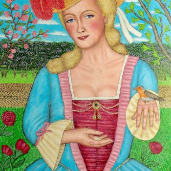 Pittura intitolato "Madame du Barry" da Stephen Warde Anderson, Opera d'arte originale, Acrilico Montato su Altro pannello r…