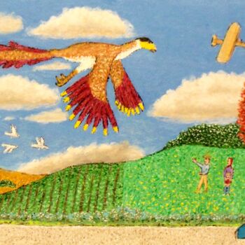 Pittura intitolato "Bird Watching" da Stephen Warde Anderson, Opera d'arte originale, Acrilico Montato su Altro pannello rig…