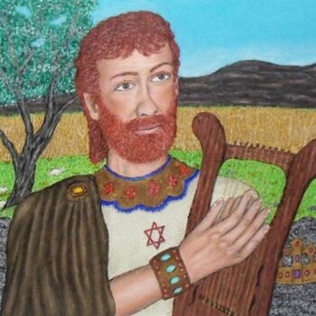 Painting titled "King David" by Stephen Warde Anderson, Original Artwork, Acrylic