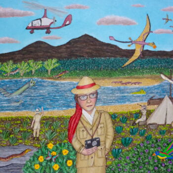 Painting titled "Explorers at the Pr…" by Stephen Warde Anderson, Original Artwork, Acrylic Mounted on Other rigid panel