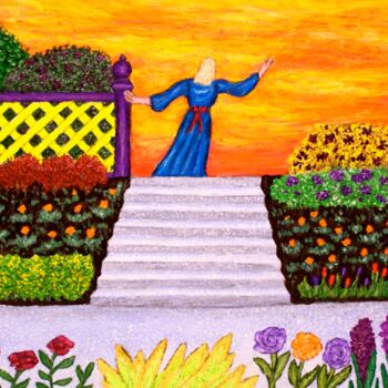 Painting titled "Beyond the Garden" by Stephen Warde Anderson, Original Artwork, Acrylic