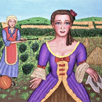 Painting titled "Cinderella" by Stephen Warde Anderson, Original Artwork, Acrylic Mounted on Other rigid panel