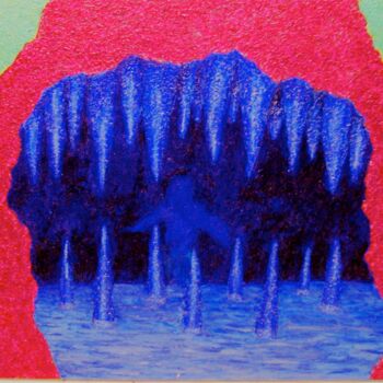 Painting titled "Entrance to a Grotto" by Stephen Warde Anderson, Original Artwork, Acrylic Mounted on Wood Panel