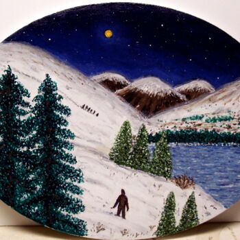 Pintura intitulada "Mountain Trek" por Stephen Warde Anderson, Obras de arte originais, Acrílico