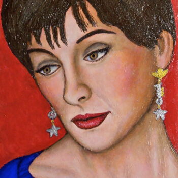 Schilderij getiteld "Enya" door Stephen Warde Anderson, Origineel Kunstwerk, Acryl Gemonteerd op Houten paneel