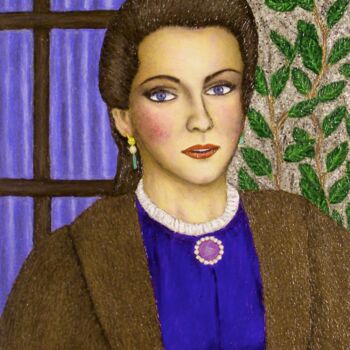 Pintura intitulada "Debra Paget from "T…" por Stephen Warde Anderson, Obras de arte originais, Acrílico