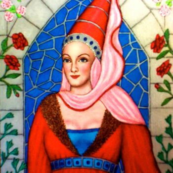Ζωγραφική με τίτλο "Lady Malvina" από Stephen Warde Anderson, Αυθεντικά έργα τέχνης, Ακρυλικό Τοποθετήθηκε στο Ξύλινο πάνελ