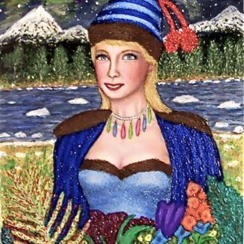 Pintura intitulada "Miss Northern Lights" por Stephen Warde Anderson, Obras de arte originais, Acrílico