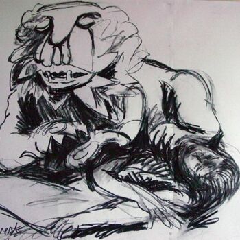 Σχέδιο με τίτλο "Dortmund Lion" από Stephen West, Αυθεντικά έργα τέχνης, Άλλος