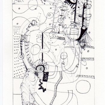 Drawing titled "Untitled No.4" by Stephen Lucas, Original Artwork, Ink