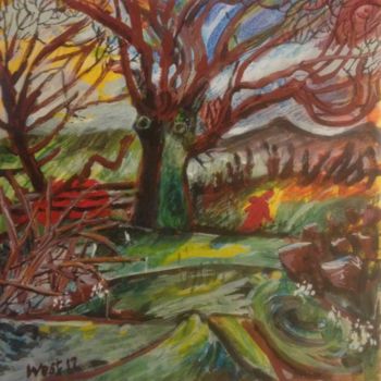 "Sycamore Tree and R…" başlıklı Tablo Stephen West tarafından, Orijinal sanat, Zamklı boya