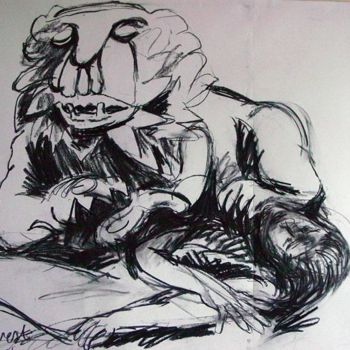 Desenho intitulada "Dortmund Lion" por Stephen West, Obras de arte originais, Outro