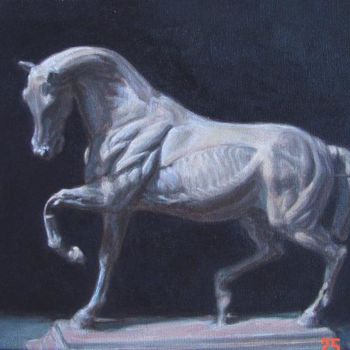 Pittura intitolato "Horse ecorche" da Stere Grant, Opera d'arte originale