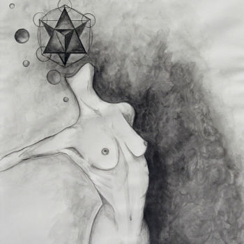 Drawing titled "TETRA" by Sterling Clydesdale, Original Artwork, Graphite
