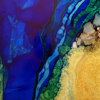 Pintura intitulada "Sea-Abstract" por Stetiar, Obras de arte originais, Tinta