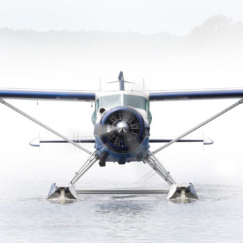 Photography titled "DHC-2 Beaver white…" by Steve Laurens, Original Artwork, Manipulated Photography