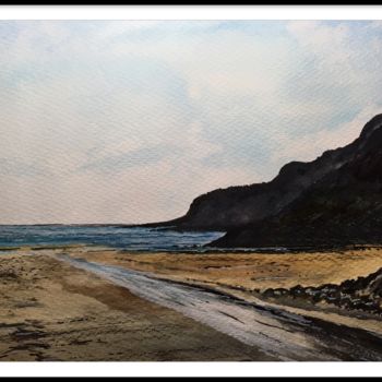 Painting titled "Caswell Bay 2" by Steve Lovegrove, Original Artwork, Watercolor