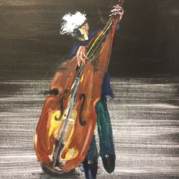 Painting titled "Stretching the Note" by Steve Phillips, Original Artwork, Oil