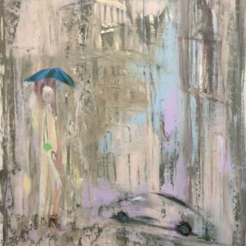 Картина под названием "Raining in Rome" - Steve Phillips, Подлинное произведение искусства, Масло