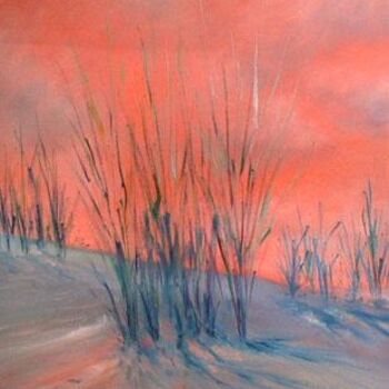 Painting titled "dune au couchant" by Quesnel Steve, Original Artwork