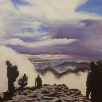 Peinture intitulée "Mount Snowdon" par Stephen Rashley, Œuvre d'art originale, Huile