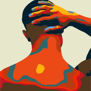 Arts numériques intitulée "Shape of Emotion 13" par Steve Kalinda, Œuvre d'art originale, Peinture numérique
