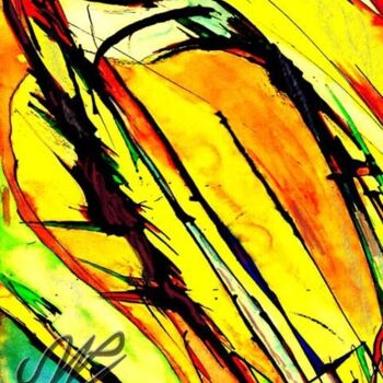 Pintura titulada "WC Yellow Shifting" por Steven W Pollard, Obra de arte original