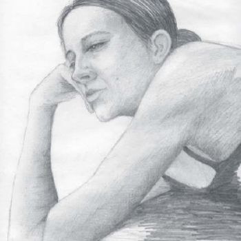 Zeichnungen mit dem Titel "Portrait of Michell…" von Steven Hawke, Original-Kunstwerk