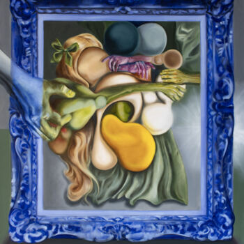 Pintura titulada "Framed as it is" por Steves Bouvier, Obra de arte original, Oleo