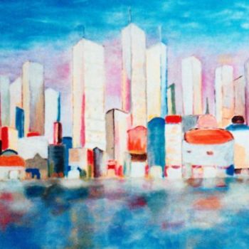 Painting titled "Manhattan" by Steve Soobben, Original Artwork
