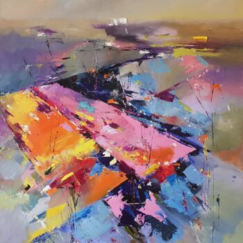 Peinture intitulée "Landscape abstract" par Stewart Phillips, Œuvre d'art originale, Huile
