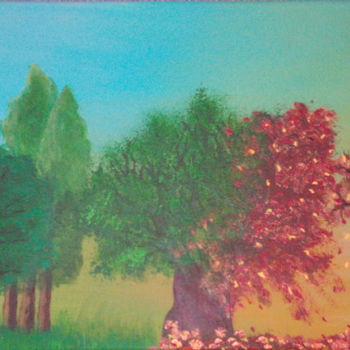 Painting titled "4-saisons.jpg" by Sandra Thomas, Original Artwork, Acrylic