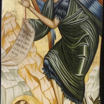 Painting titled "Saint John The Bapt…" by Maria Evaggelou, Original Artwork