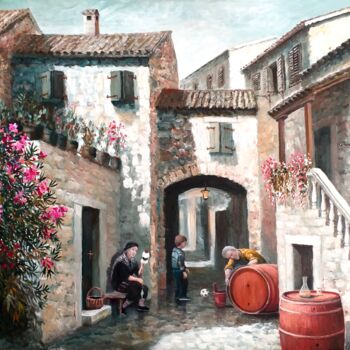 Pintura titulada "Calles antiguas...V…" por Stjepan Lezaic (Pepi), Obra de arte original, Oleo