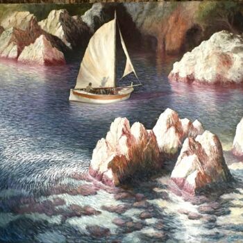 Painting titled "Pescadores....Barto…" by Stjepan Lezaic (Pepi), Original Artwork, Oil