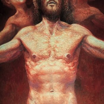 Ζωγραφική με τίτλο "Jesus cristo!!!" από Stjepan Lezaic (Pepi), Αυθεντικά έργα τέχνης, Λάδι